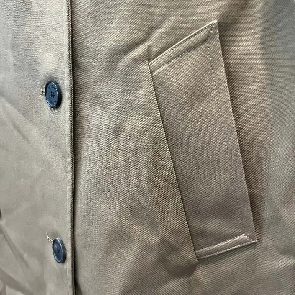 The Kooples Long Beige Cotton Trench Coat Size XL - Picture 4 of 5